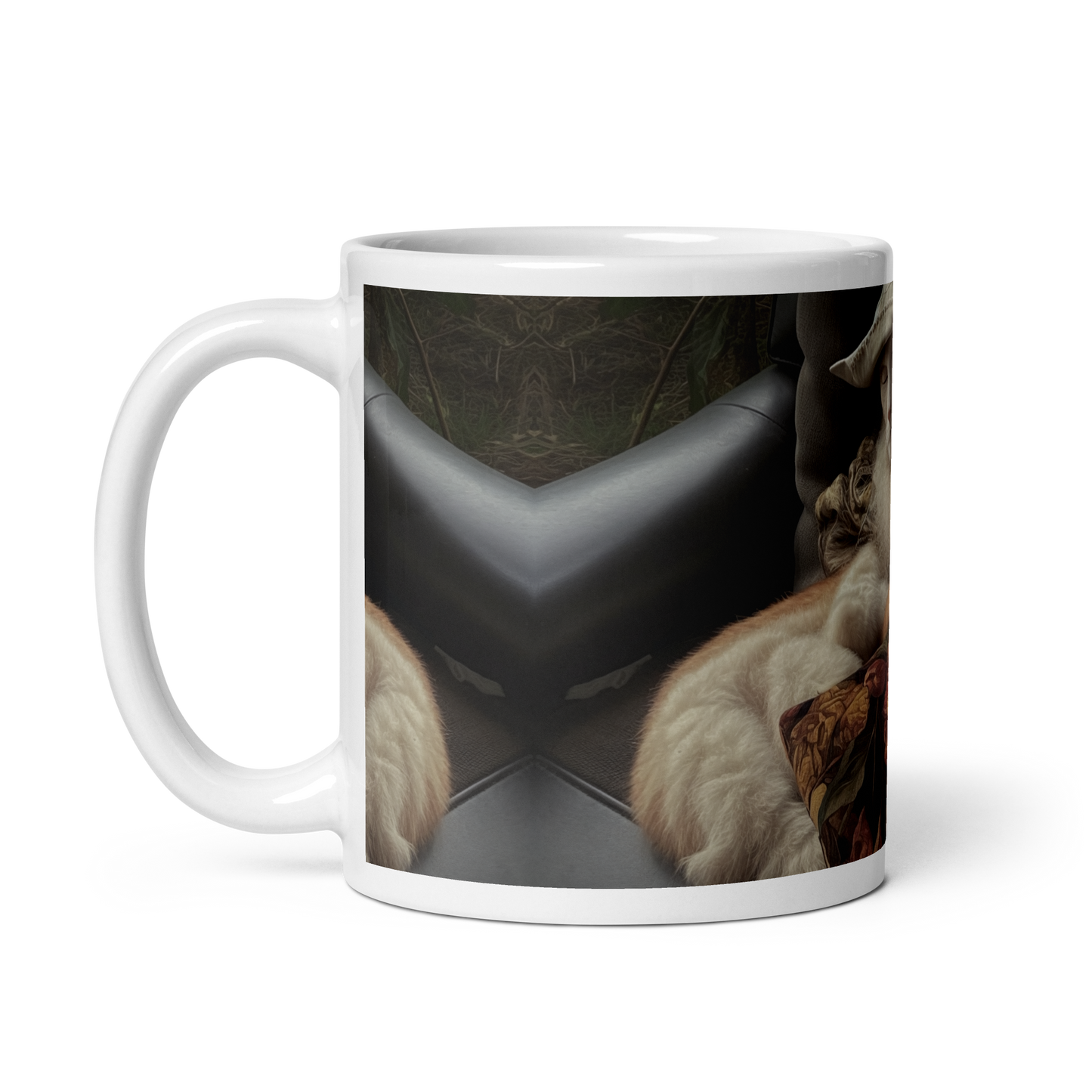 White glossy mug