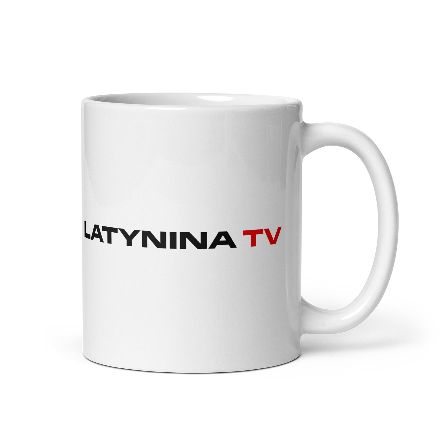 White glossy mug