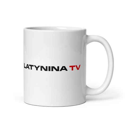 White glossy mug