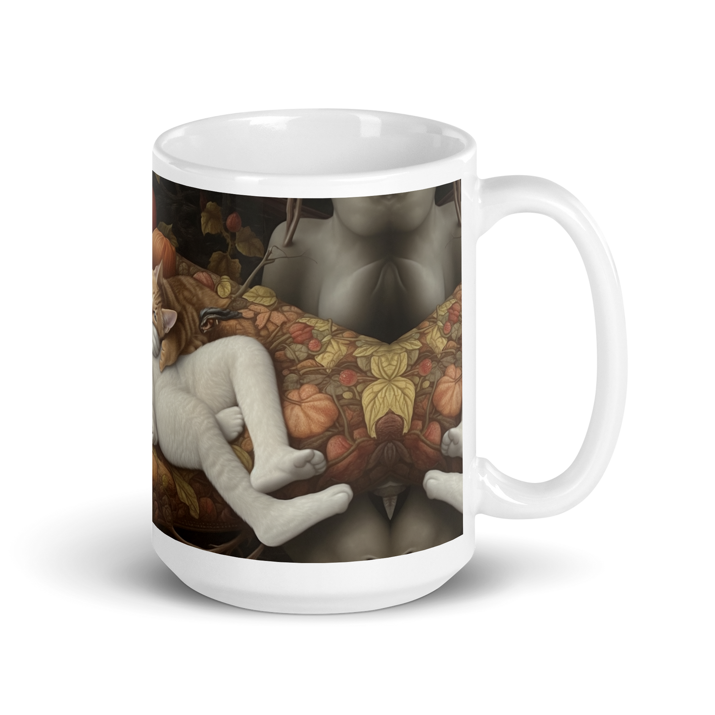 White glossy mug