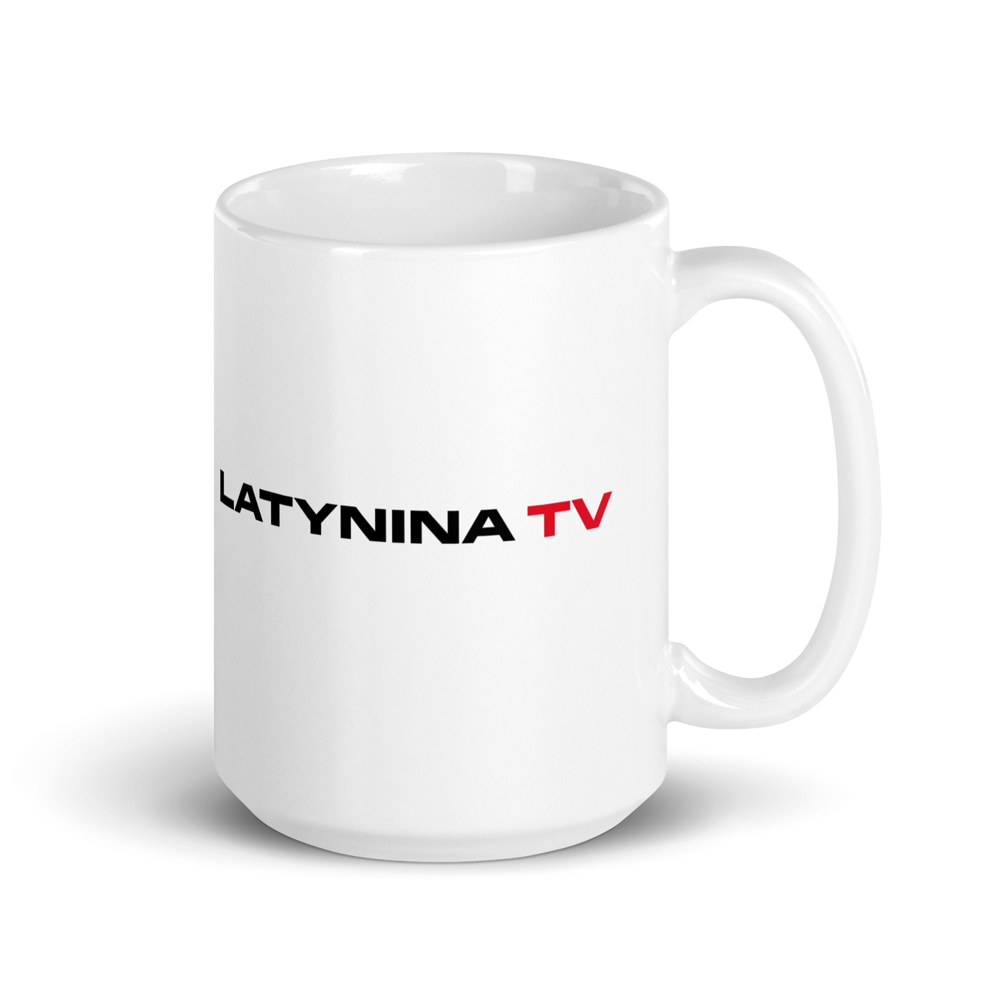 White glossy mug